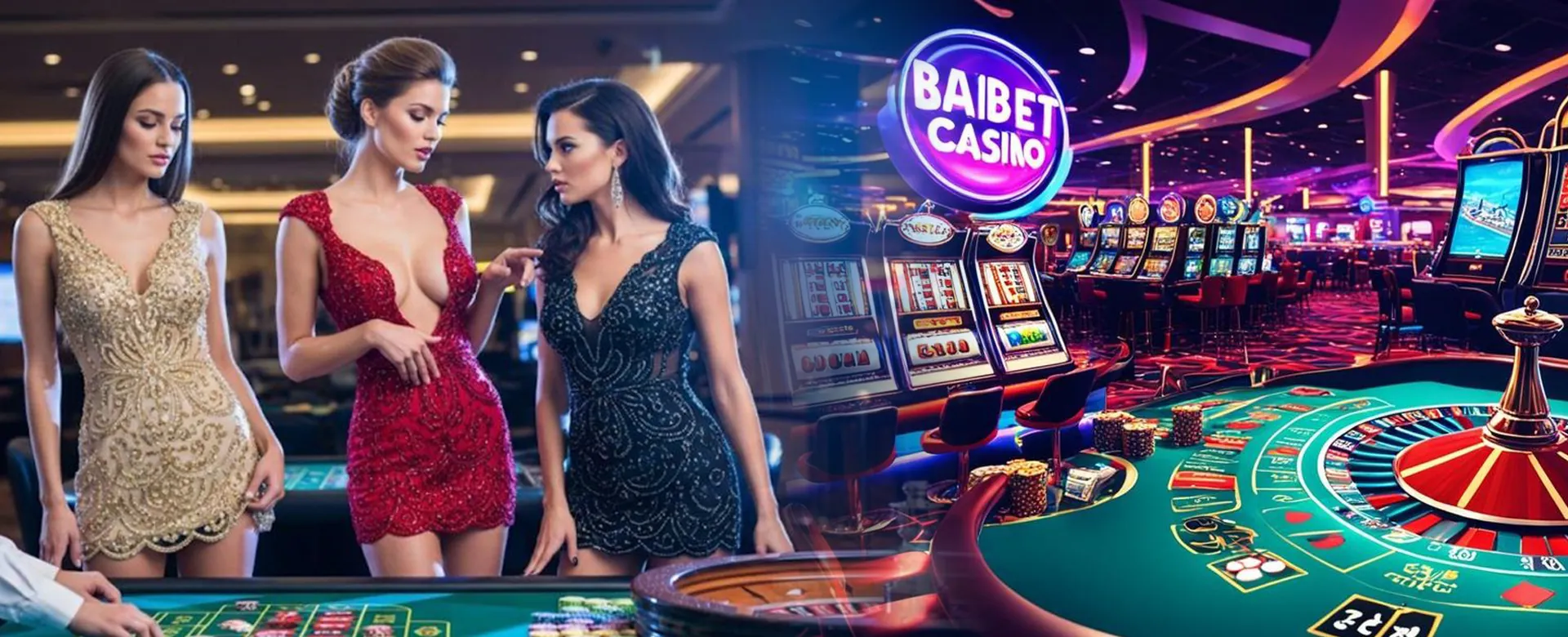 Abstract background with casino lights